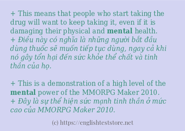 mental dùng như thế nào?