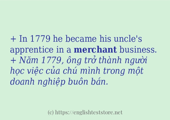 merchant cách dùng và ví dụ trong câu