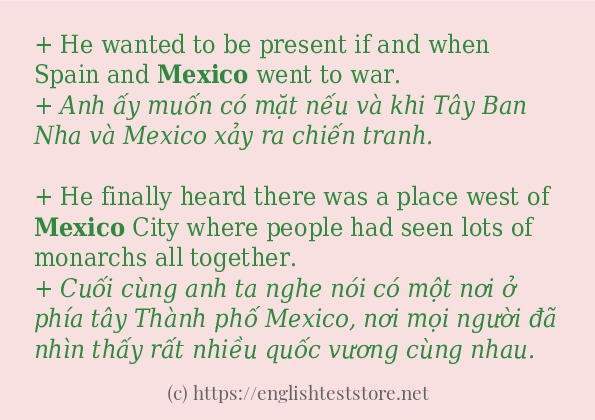 mexico các cách dùng và câu ví dụ