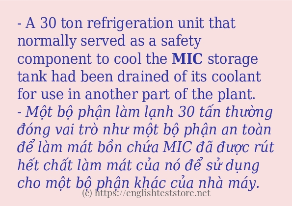 mic ví dụ và cách sử dụng trong câu