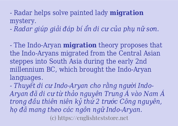 migration cách sử dụng trong câu và ví dụ