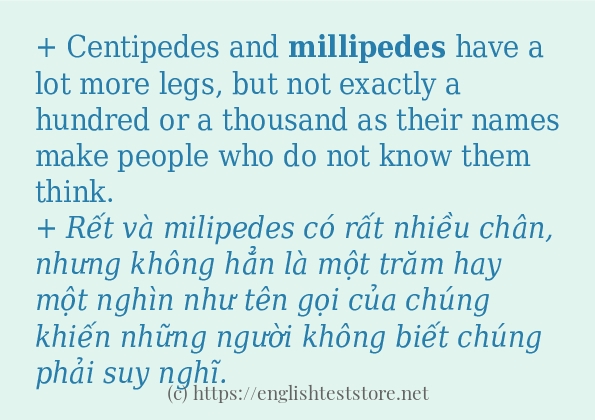 millipedes áp dụng trong câu và ví dụ millipedes áp dụng trong câu và ví dụ