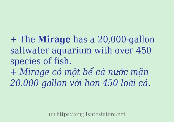 mirage có bao nhiêu cách dùng?
