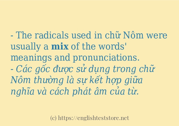 mix ví dụ và cách sử dụng trong câu mix ví dụ và cách sử dụng trong câu