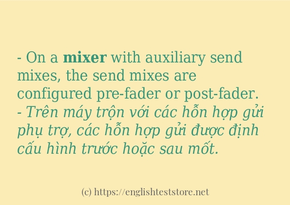 mixer cách dùng trong câu và ví dụ