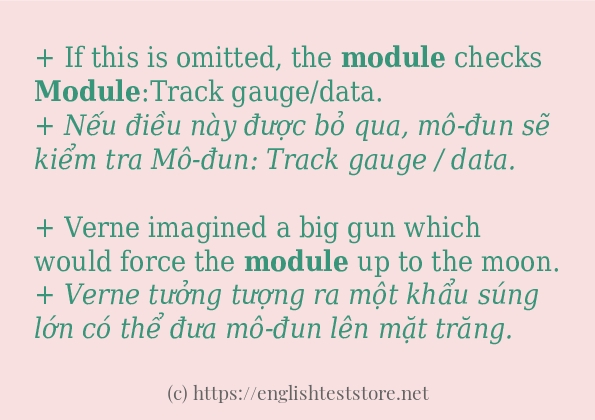 module cách sử dụng và câu ví dụ