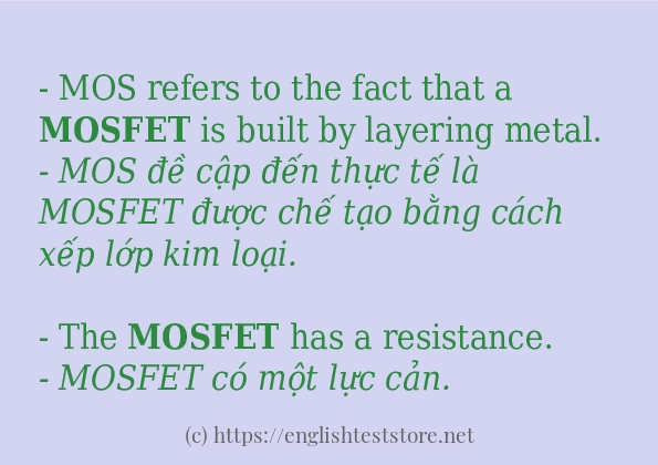 mosfet ví dụ và cách sử dụng trong câu mosfet ví dụ và cách sử dụng trong câu