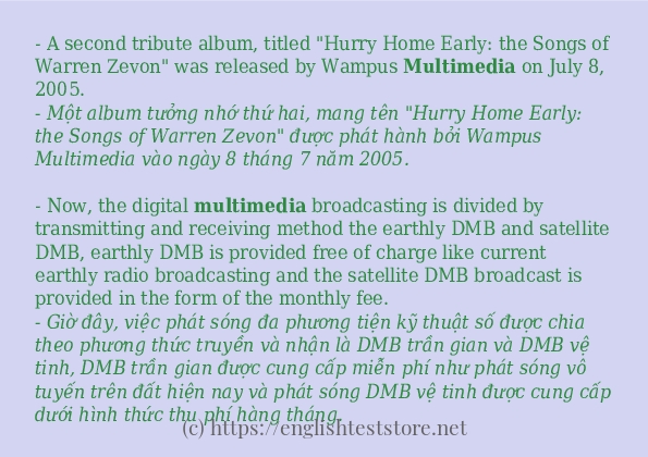 multimedia cách dùng và câu ví dụ