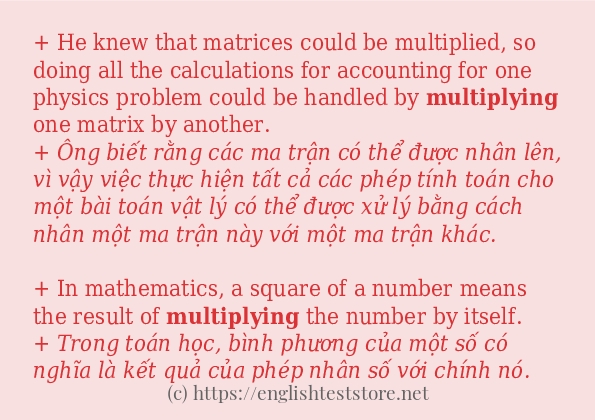 multiplying sử dụng thực tế trong câu multiplying sử dụng thực tế trong câu