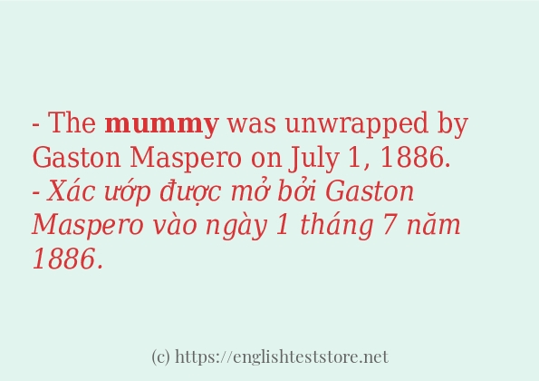 mummy cách dùng trong câu và ví dụ