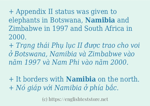 namibia có bao nhiêu cách dùng?
