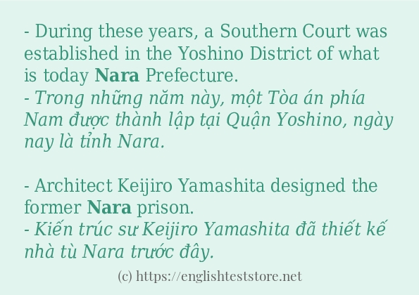 nara cách sử dụng trong câu và ví dụ