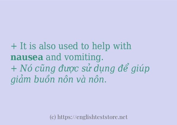 nausea có bao nhiêu cách dùng? nausea có bao nhiêu cách dùng?