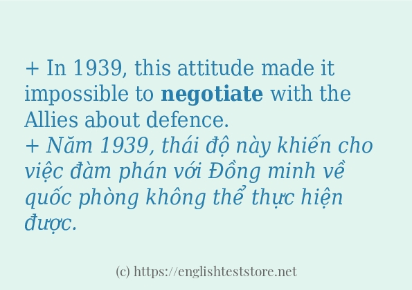 negotiate ví dụ cách dùng trong câu