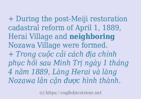 neighboring dùng như thế nào?