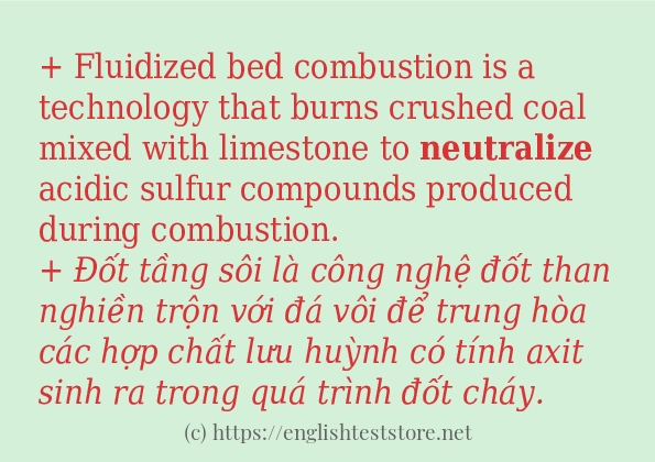 neutralize câu ví dụ và cách sử dụng