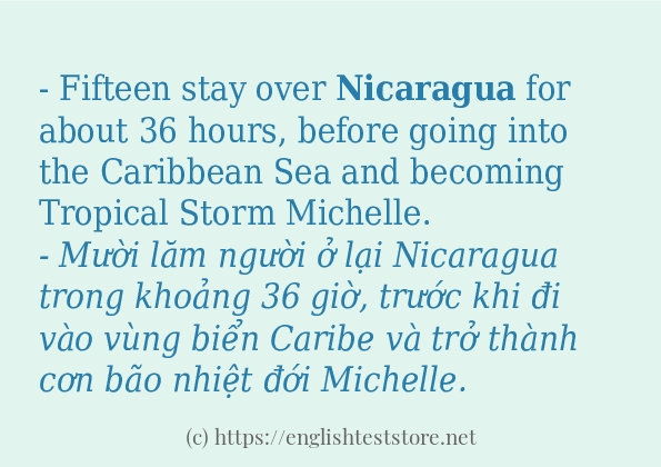 nicaragua sử dụng thực tế trong câu nicaragua sử dụng thực tế trong câu