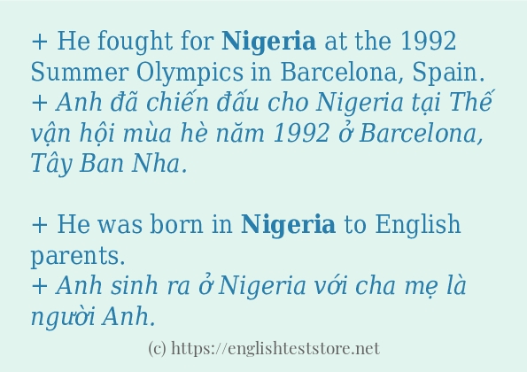nigeria có bao nhiêu cách sử dụng?
