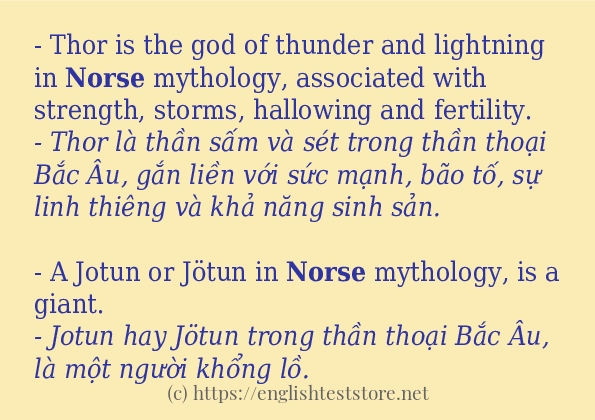 norse cách sử dụng trong câu và ví dụ