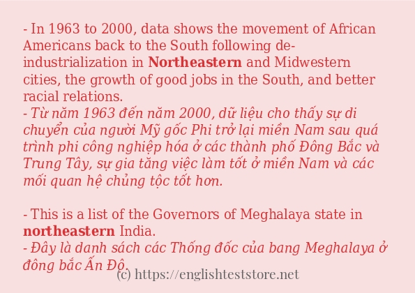 northeastern có bao nhiêu cách dùng?
