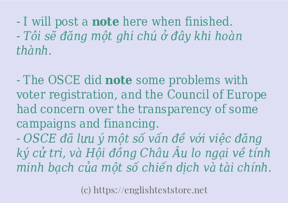 note câu ví dụ và cách dùng