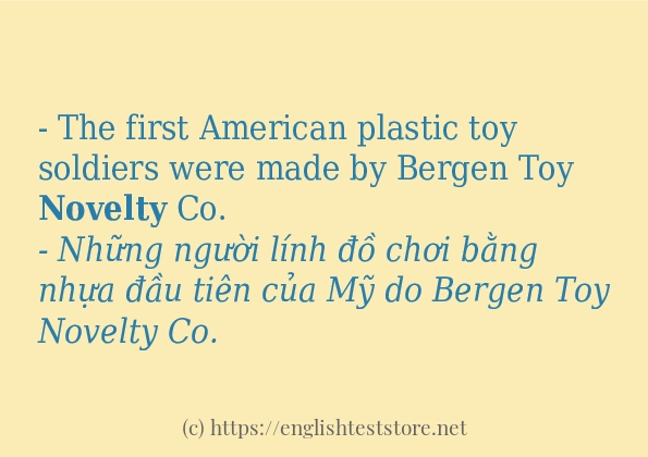 novelty cách sử dụng và câu ví dụ