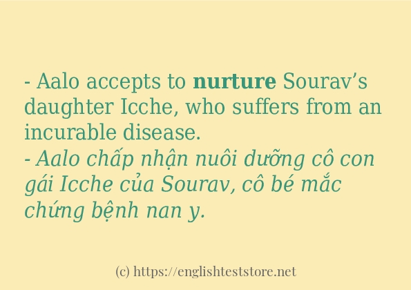 nurture các ví dụ và câu điển hình