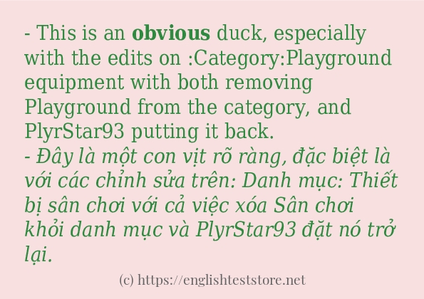 obvious sử dụng như thế nào? obvious sử dụng như thế nào?