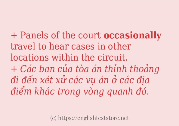 occasionally có bao nhiêu cách dùng?