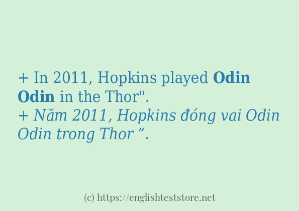 odin các cách dùng và câu ví dụ