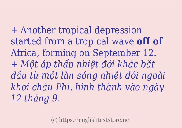off of có bao nhiêu cách sử dụng?