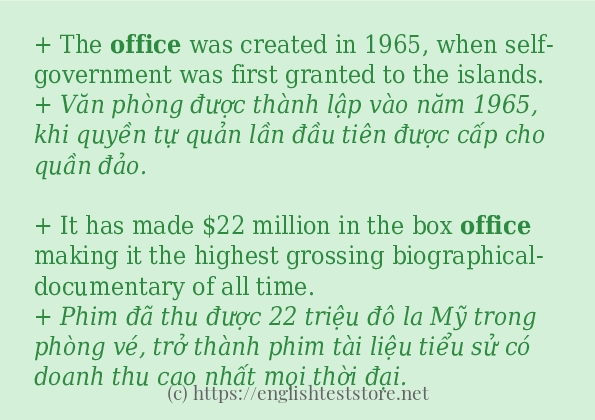 office cách sử dụng trong câu và ví dụ office cách sử dụng trong câu và ví dụ
