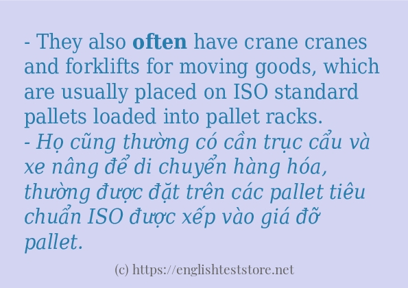 often cách dùng và ví dụ trong câu