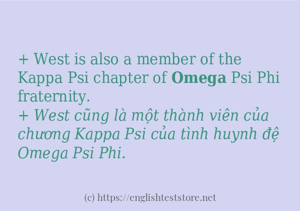 omega cách dùng và ví dụ trong câu