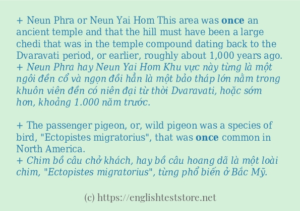 once câu ví dụ về cách dùng