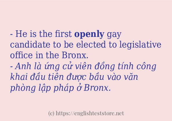openly các cách dùng và câu ví dụ