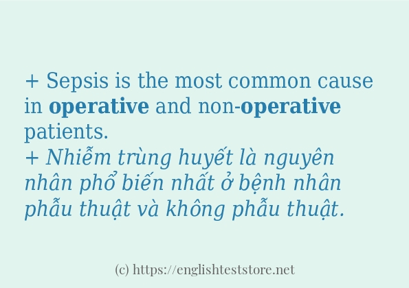 operative dùng như thế nào?