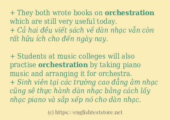 orchestration cách dùng và ví dụ trong câu