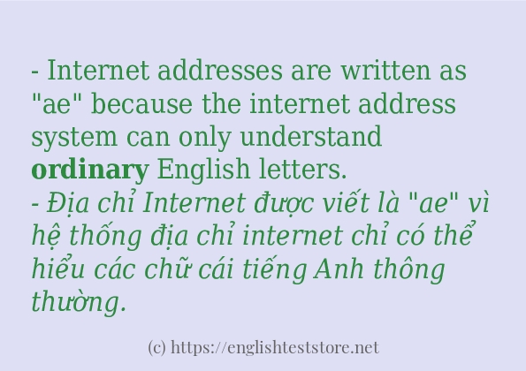 ordinary cách sử dụng trong câu và ví dụ