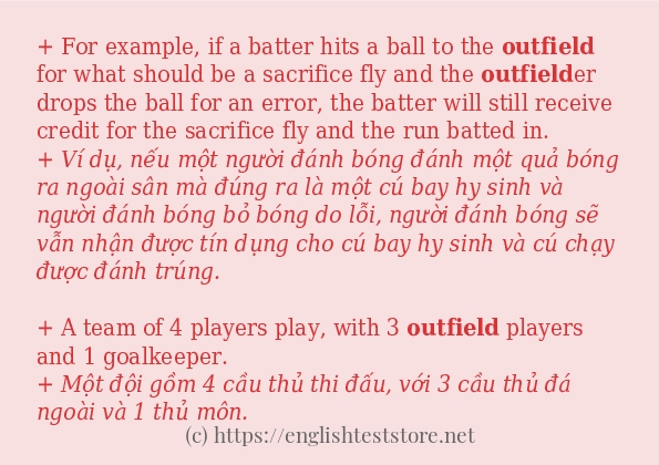 outfield cách sử dụng trong câu và ví dụ