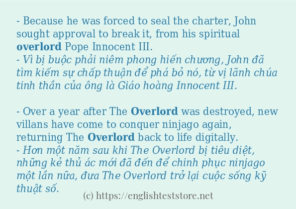 overlord các ví dụ và câu điển hình overlord các ví dụ và câu điển hình
