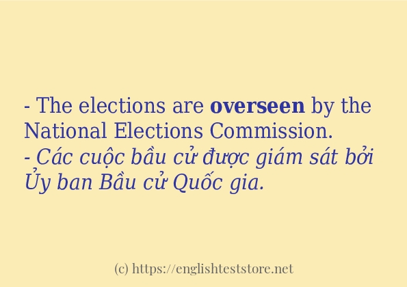 overseen ví dụ và cách sử dụng trong câu