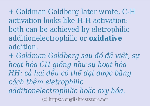 oxidative cách dùng và ví dụ trong câu