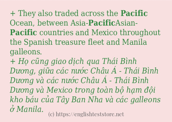 pacific cách sử dụng trong câu và ví dụ