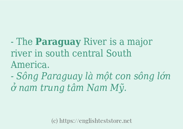 paraguay sử dụng như thế nào?