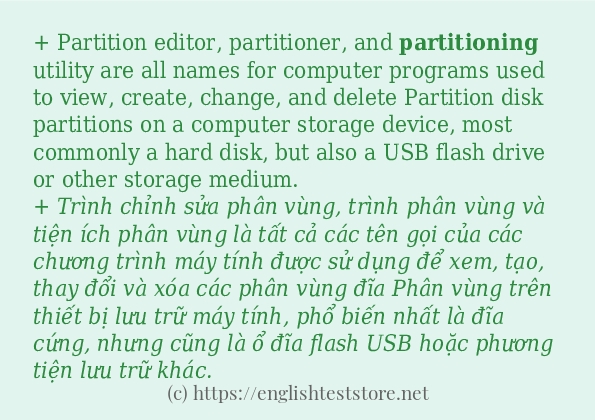 partitioning có bao nhiêu cách dùng?