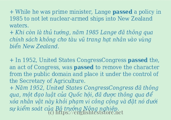 passed cách sử dụng và câu ví dụ