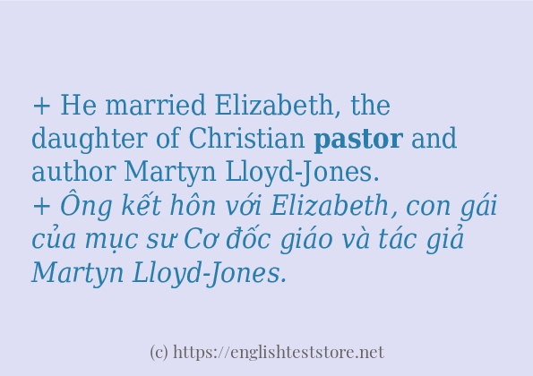 pastor câu ví dụ về cách dùng