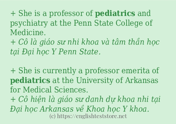 pediatrics có bao nhiêu cách sử dụng?