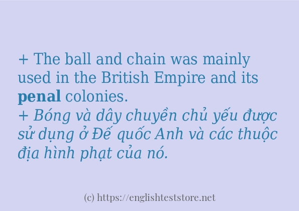 penal sử dụng như thế nào?